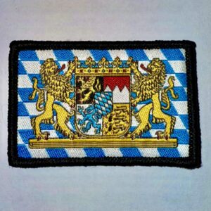 ABZEICHEN BAYERN WAPPEN MIT KLETT- FARBIG