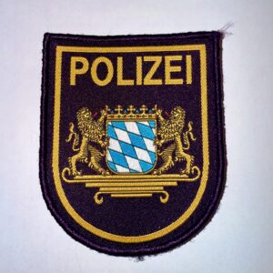 PHANTASIE Patch Polizei Bayern Gewebt- BUNT / LILA