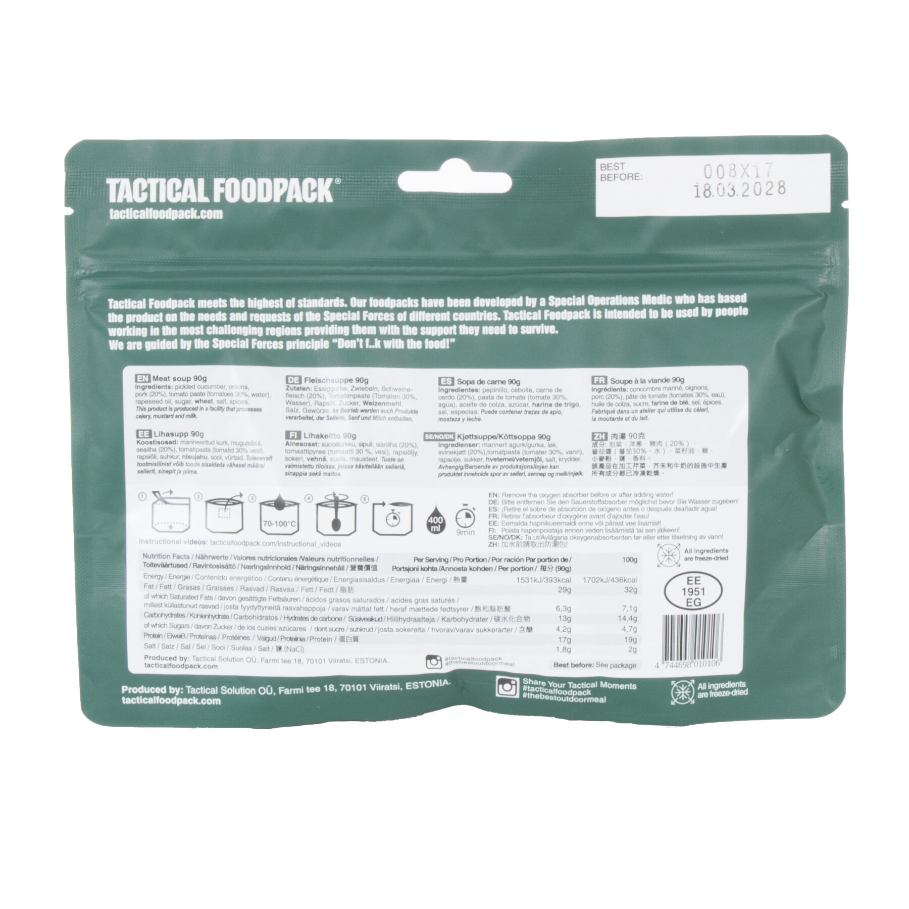 Tactical Foodpack MEAT SOUP – Bild 2