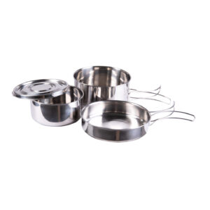 MIL-TEC Kochset Edelstahl 4-teilig